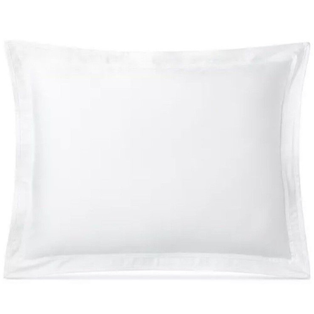 Lauren Ralph Lauren Spencer Border Sateen Cotton King Sham (1) , White